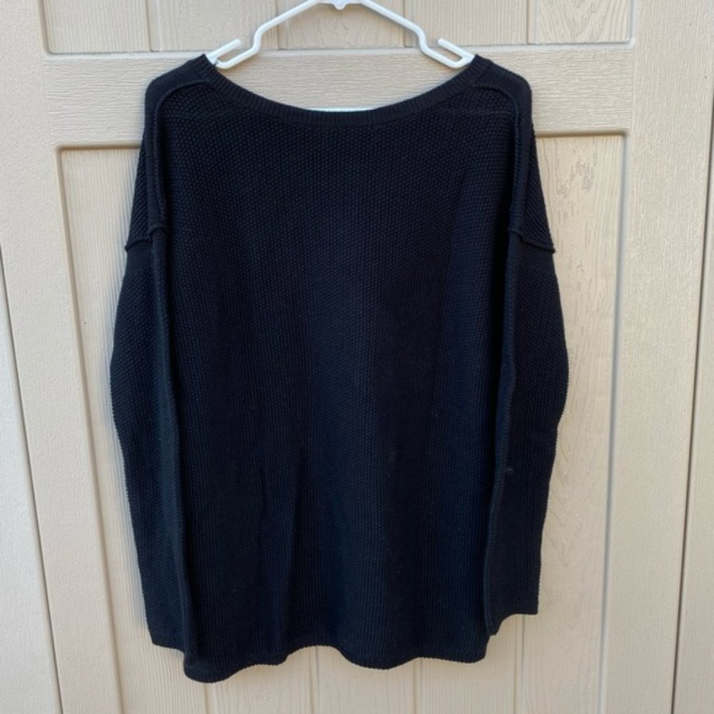 Vince cashmere cotton seed stitch waffle knit boxy relaxed fit pullover sweater - Picture 12 of 16